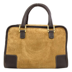 Loewe Amazona suede handbag Black